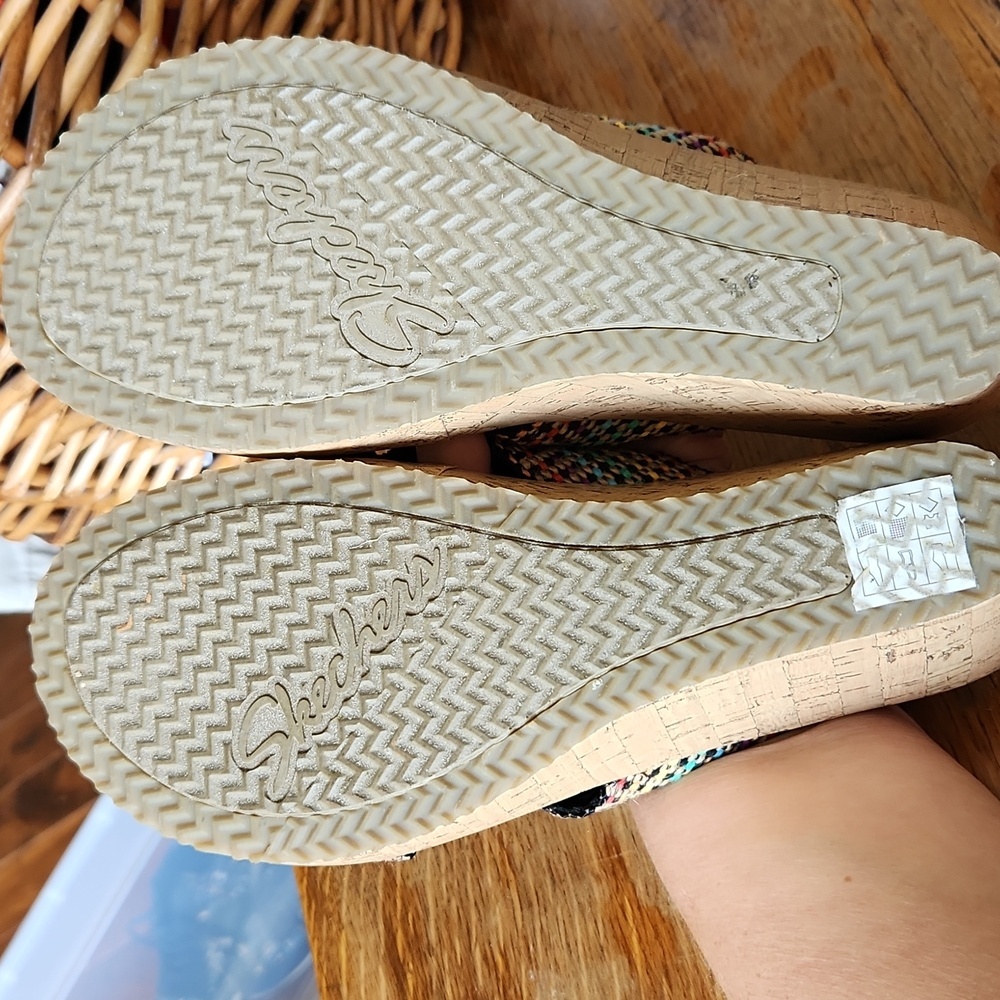 Skechers Luxe Foam Woven Multicolored Sandals sz 9‎ - Picture 7 of 16